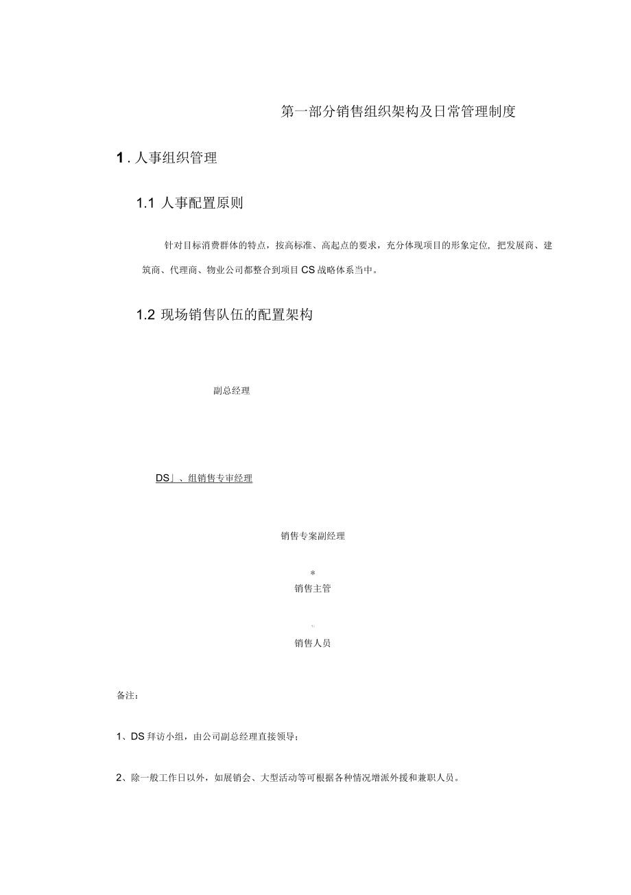 2019年江苏新城发展中心销售组织及日常管理方案67页_第1页