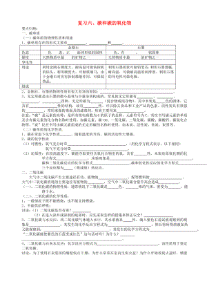 湖北省襄陽市第四十七中學(xué)2020屆中考化學(xué)單元復(fù)習(xí) 九年級上冊 第六單元 碳和碳的氧化物（無答案） 人教新課標(biāo)版