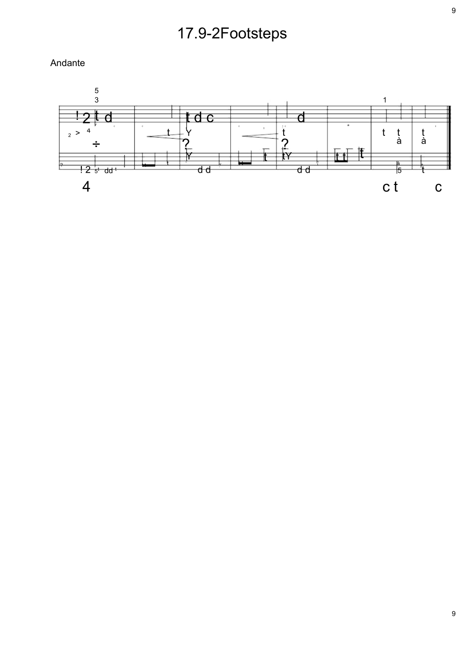 声乐考曲(视唱)JoiningtheDots(Book3)17.9-2Footsteps钢琴谱原版正谱五线谱_第1页