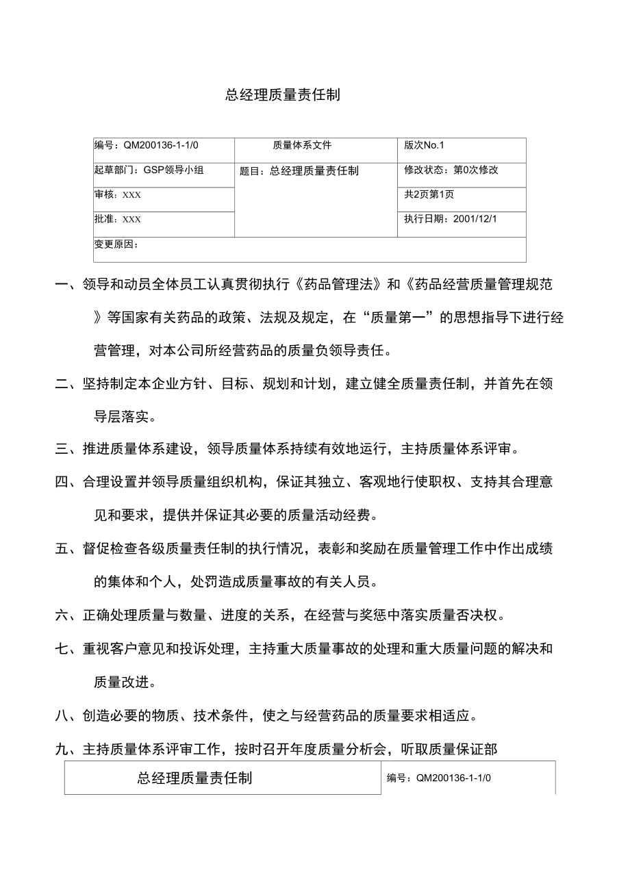 各级岗位质量责任制_第1页