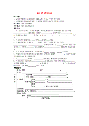 江蘇省蘇州市高新區(qū)第三中學(xué)校八年級歷史上冊 第6課 洋務(wù)運(yùn)動學(xué)案（無答案） 新人教版