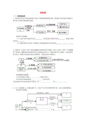 江蘇省射陽縣特庸初級中學(xué)2020年中考化學(xué)真題演練7 推斷題（無答案）