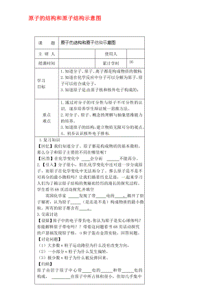 河北省豐寧滿族自治縣窄嶺中學(xué)九年級(jí)化學(xué)上冊 原子的結(jié)構(gòu)和原子結(jié)構(gòu)示意圖學(xué)案（無答案） 新人教版