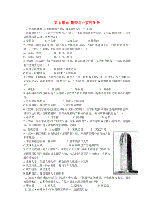 湖南省衡陽(yáng)市逸夫中學(xué)七年級(jí)歷史下冊(cè) 第五單元 繁榮與開放的社會(huì)單元復(fù)習(xí)2（無答案） 岳麓版（通用）