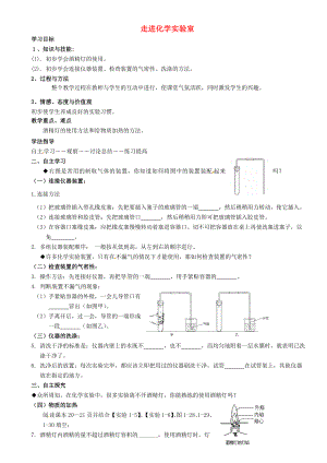 重慶市璧山縣青杠初級(jí)中學(xué)校九年級(jí)化學(xué)上冊(cè) 第一單元 課題3 走進(jìn)化學(xué)實(shí)驗(yàn)室（第2課時(shí)）學(xué)案（無(wú)答案）（新版）新人教版