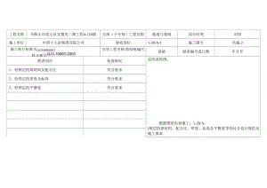 基礎(chǔ)墊層隱蔽工程檢查驗收記錄