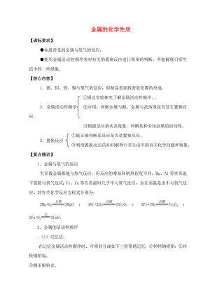 （新課標(biāo)）2020中考化學(xué)專題復(fù)習(xí)講練 金屬的化學(xué)性質(zhì)（無(wú)答案）