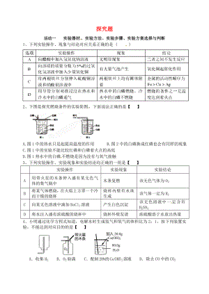 江蘇省南京市溧水縣孔鎮(zhèn)中學2020屆中考化學專題復習 探究題學案（無答案）