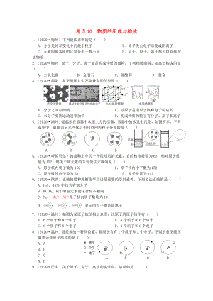 （廣東專版）2020年中考化學(xué)專題練習(xí) 考點(diǎn)10 物質(zhì)的組成與構(gòu)成（無答案）