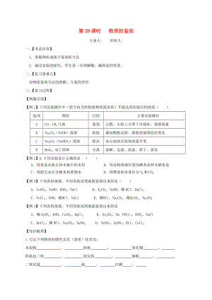 江蘇省句容市2020屆中考化學(xué)一輪復(fù)習(xí) 物質(zhì)鑒別學(xué)案（無(wú)答案）