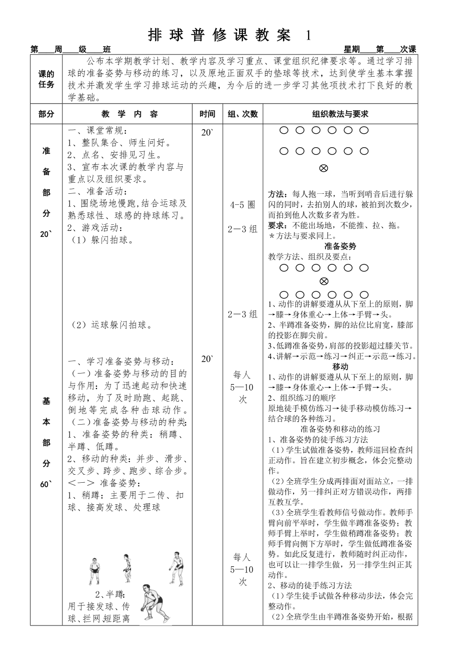 排球普修课教案_第1页