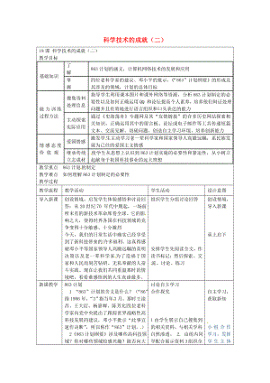 福建省長(zhǎng)汀縣第五中學(xué)八年級(jí)歷史下冊(cè) 第18課 科學(xué)技術(shù)的成就（二）教案 新人教版