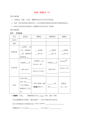 江蘇省鹽城市濱?？h2020屆中考化學(xué)一輪復(fù)習(xí) 生活中常見(jiàn)的鹽導(dǎo)學(xué)案（無(wú)答案）