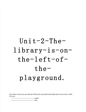 Unit-2-The-library-is-on-the-left-of-the-playground.