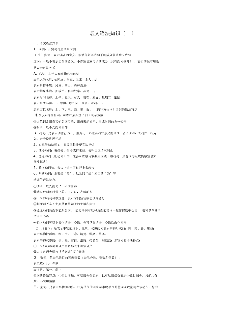 小学语文语法知识大全_第1页