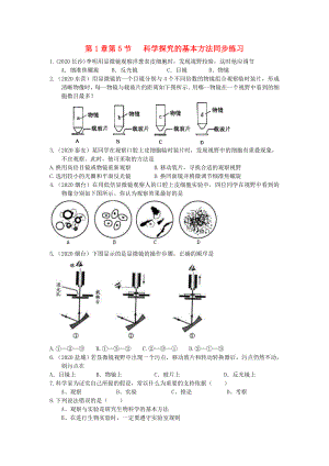 七年級(jí)生物上冊(cè)《科學(xué)探究的基本方法》同步練習(xí)2 蘇科版