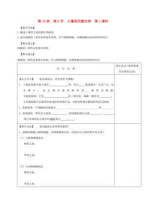 江蘇省淮安市七年級生物下冊 第13章 第2節(jié) 土壤里的微生物（第1課時）教學(xué)案（無答案）（新版）蘇科版（通用）