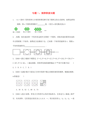 中考數(shù)學第二輪專題復習 規(guī)律探索問題