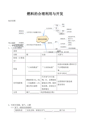 九年級化學上冊 第七單元 燃料的合理利用與開發(fā) 復習試題