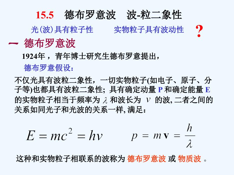 第15章波函数薛定谔方程课件_第1页