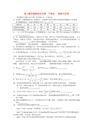 2020屆高考數(shù)學 考前30天基礎知識專練8