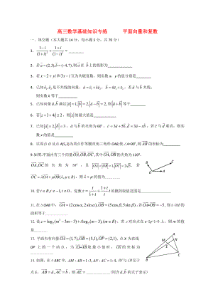 2020屆高考數(shù)學(xué) 考前30天基礎(chǔ)知識專練12