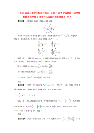 2020屆高三數(shù)學(xué)二輪復(fù)習(xí)熱點(diǎn) 專題一 高考中選擇題、填空題解題能力突破9 考查三角函數(shù)的圖象和性質(zhì) 理