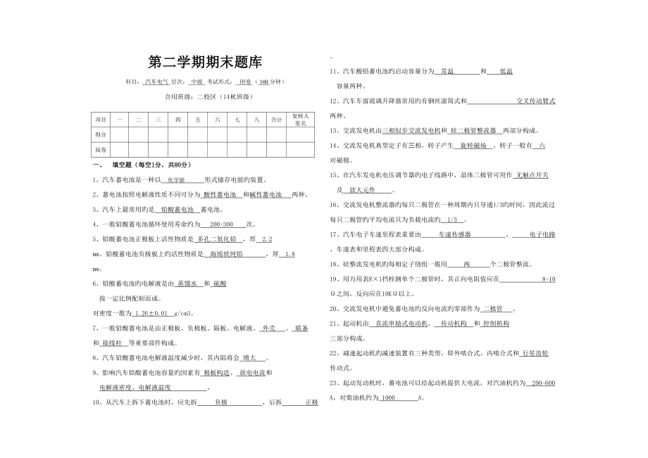 2022汽车电气题库_第1页