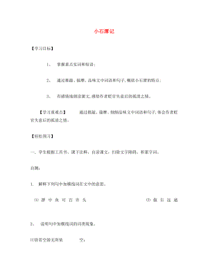 山東省泰安市八年級語文下冊小石潭記學(xué)案（無答案） 新人教版