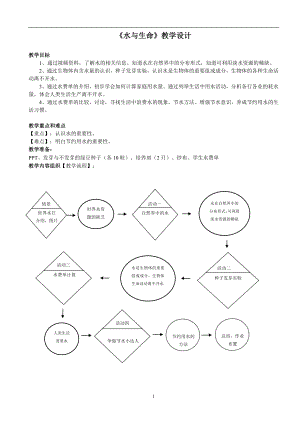 三年級(jí)上冊(cè)科學(xué)教案-8 水與生命丨冀教版