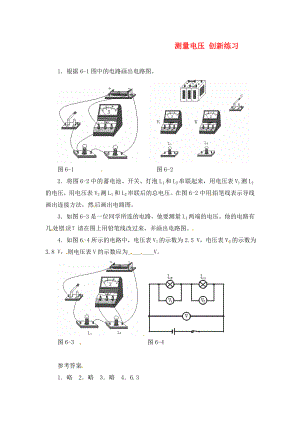 九年級物理 測量電壓 創(chuàng)新練習(xí) 滬科版（通用）