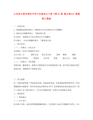 山東省文登市高村中學(xué)九年級語文下冊《第23課 愚公移山》教案 新人教版