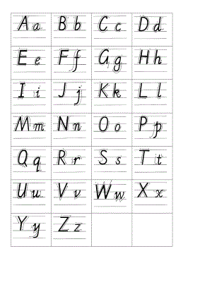 26英文字母书写练习直接打印