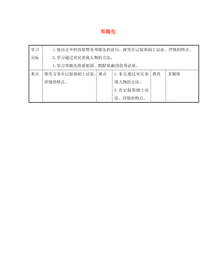 山東省臨沂市蒙陰縣第四中學(xué)七年級(jí)語(yǔ)文下冊(cè) 第19課《鄧稼先》（第2課時(shí)）導(dǎo)學(xué)案（無(wú)答案） 新人教版（通用）