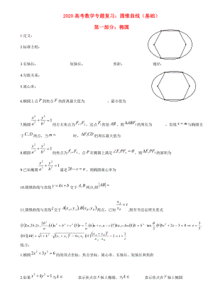 2020高考數(shù)學(xué) 專題復(fù)習(xí)