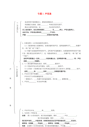 北京市2020中考物理總復(fù)習 專題1 聲現(xiàn)象知識點（無答案）