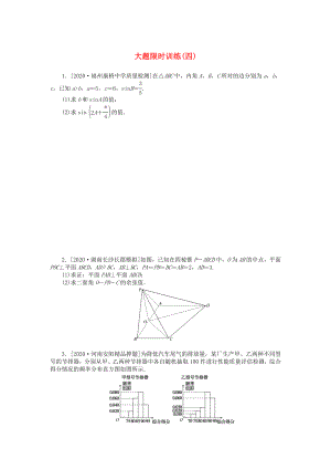 2020高考數(shù)學(xué)二輪復(fù)習(xí) 大題限時訓(xùn)練4（無答案）理