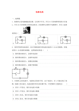 2020年中考物理二輪模擬試題 電路電流（無答案）