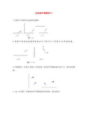 八年級物理上冊 光現(xiàn)象作圖題復(fù)習(xí) 人教新課標(biāo)版（通用）