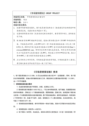 市場營銷策劃格式要求.doc