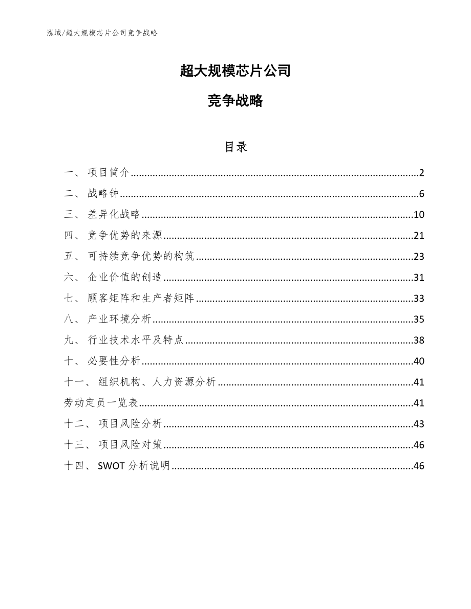 超大规模芯片公司竞争战略（范文）_第1页