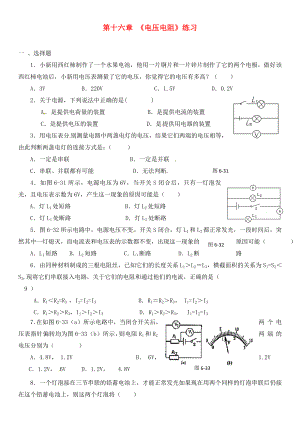 廣東省河源市中國教育學(xué)會中英文實驗學(xué)校九年級物理全冊 16 電壓 電阻綜合測試題（無答案）（新版）新人教版