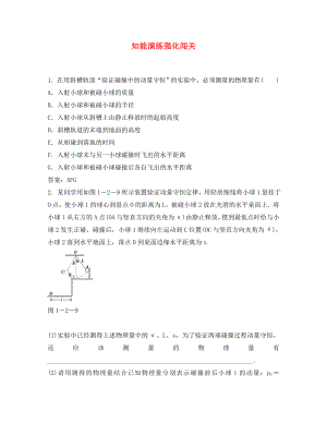 【優(yōu)化方案】2020高考物理總復(fù)習(xí) 實驗知能優(yōu)化演練 新人教版選修3-5