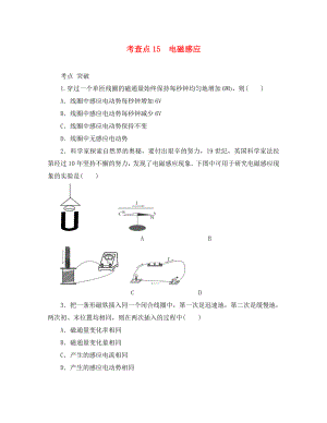 2020高考物理總復習 考查點15 電磁感應練習（無答案）