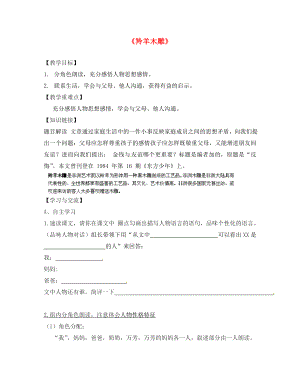 重慶市云陽盛堡初級中學七年級語文上冊 第3課《羚羊木雕》學案（無答案）（新版）新人教版