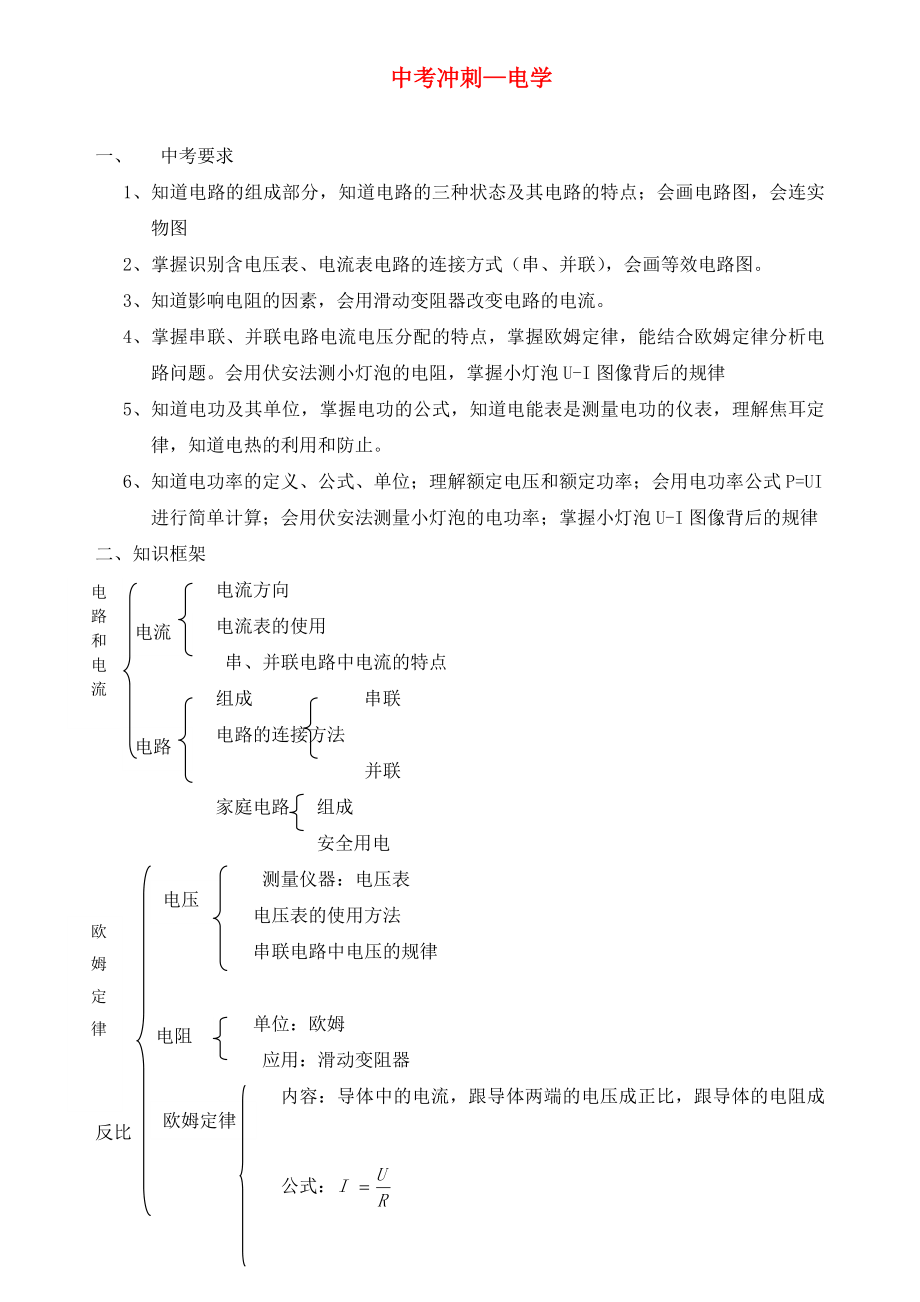 四川省資陽(yáng)市今科狀元堂教育咨詢(xún)服務(wù)有限公司2020屆中考物理專(zhuān)題復(fù)習(xí) 電學(xué)（無(wú)答案）_第1頁(yè)