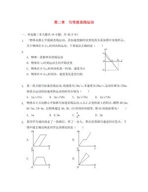 2020年高中物理 第二章 勻變速直線運動單元檢測試卷 新人教版必修1