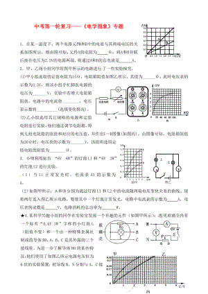 江蘇省無錫市蠡園中學(xué)2020屆中考物理一輪復(fù)習(xí) 《電學(xué)圖像》（無答案） 上教版