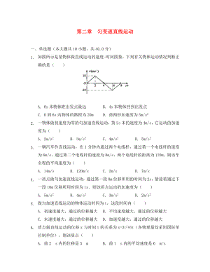 2020年高中物理 第二章 勻變速直線運(yùn)動(dòng)單元測(cè)試 新人教版必修1