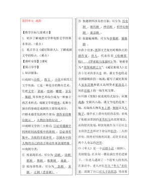 福建省廈門市第五中學(xué)九年級語文下冊 第四單元 戲劇教學(xué)案 新人教版